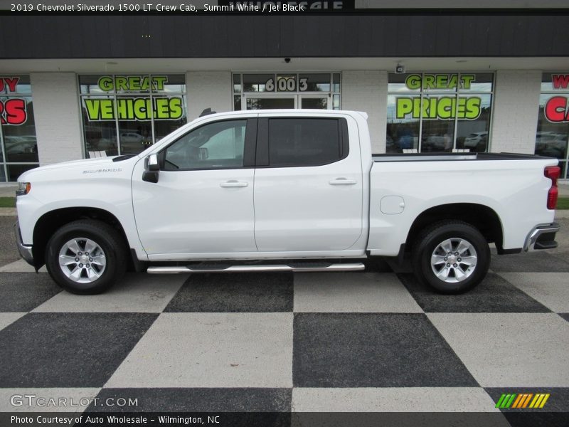 Summit White / Jet Black 2019 Chevrolet Silverado 1500 LT Crew Cab