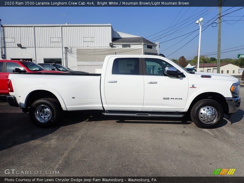 Bright White / Mountain Brown/Light Mountain Brown 2020 Ram 3500 Laramie Longhorn Crew Cab 4x4