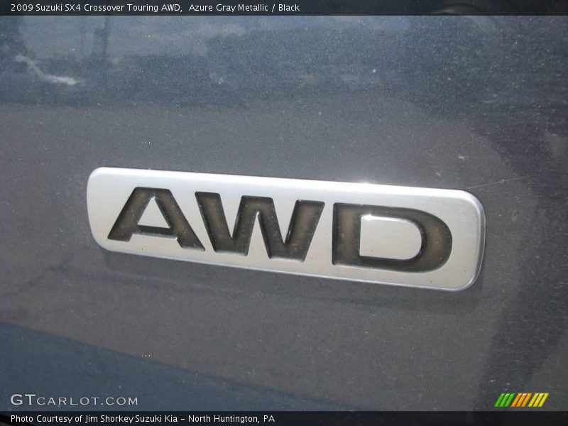 Azure Gray Metallic / Black 2009 Suzuki SX4 Crossover Touring AWD
