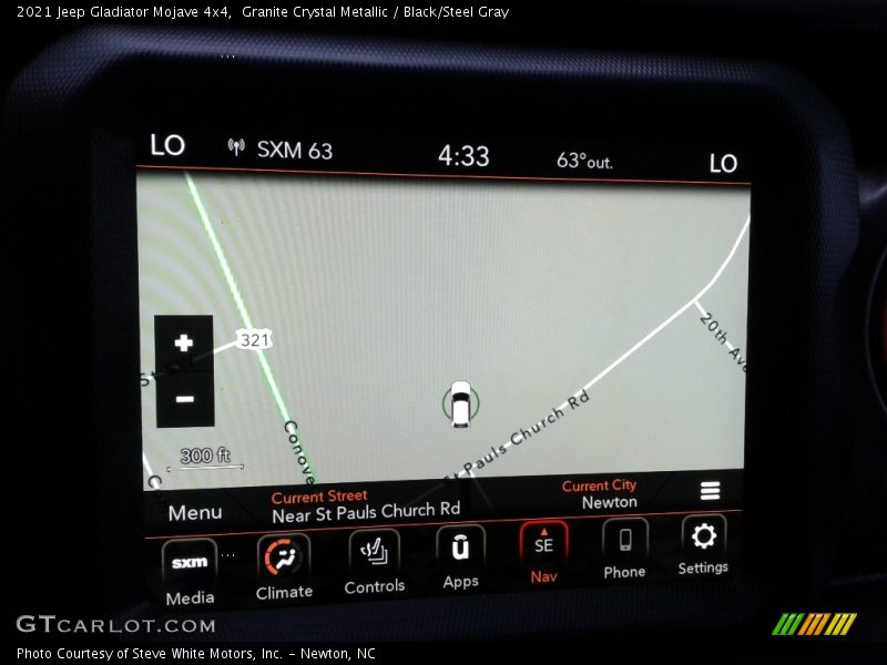 Navigation of 2021 Gladiator Mojave 4x4
