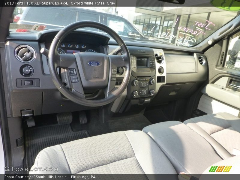 Oxford White / Steel Gray 2013 Ford F150 XLT SuperCab 4x4