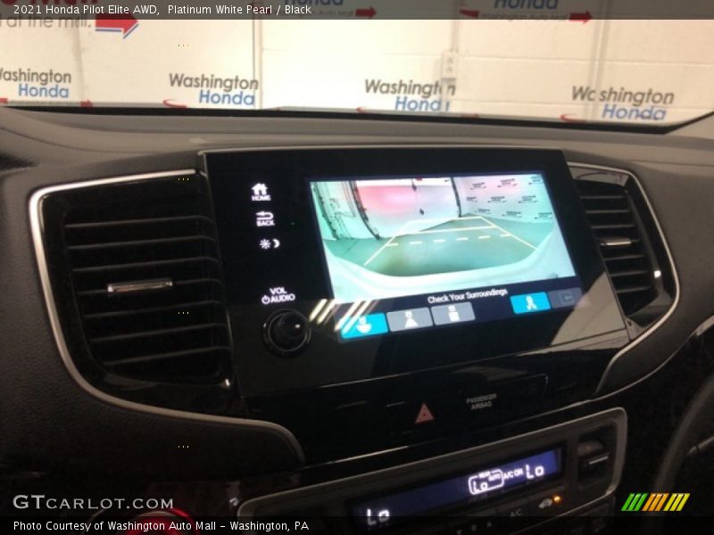 Platinum White Pearl / Black 2021 Honda Pilot Elite AWD