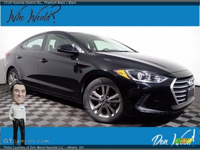 Phantom Black / Black 2018 Hyundai Elantra SEL