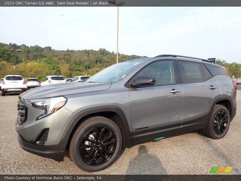 Satin Steel Metallic / Jet Black 2020 GMC Terrain SLE AWD