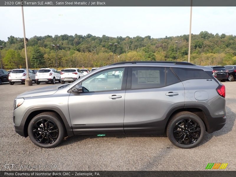 Satin Steel Metallic / Jet Black 2020 GMC Terrain SLE AWD