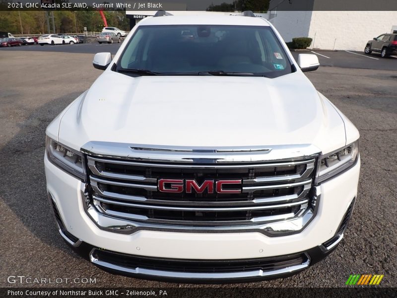 Summit White / Jet Black 2021 GMC Acadia SLE AWD