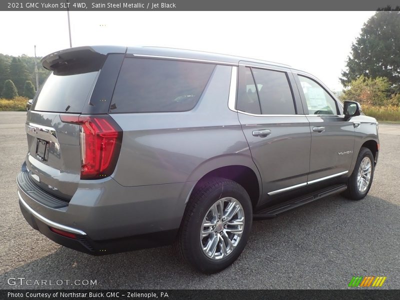 Satin Steel Metallic / Jet Black 2021 GMC Yukon SLT 4WD