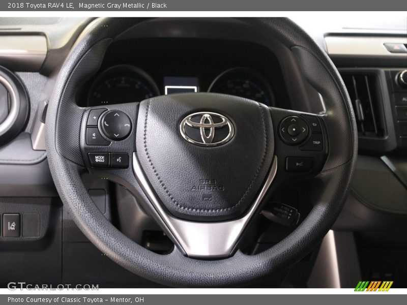 Magnetic Gray Metallic / Black 2018 Toyota RAV4 LE
