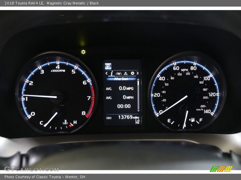 Magnetic Gray Metallic / Black 2018 Toyota RAV4 LE