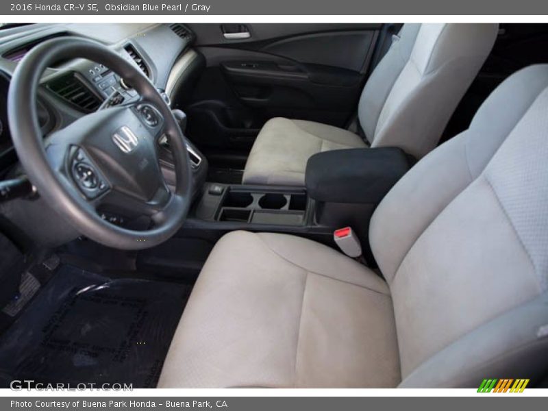 Obsidian Blue Pearl / Gray 2016 Honda CR-V SE