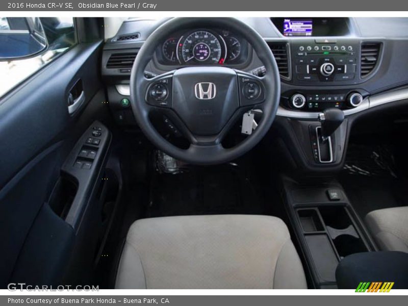 Obsidian Blue Pearl / Gray 2016 Honda CR-V SE