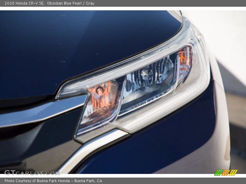 Obsidian Blue Pearl / Gray 2016 Honda CR-V SE