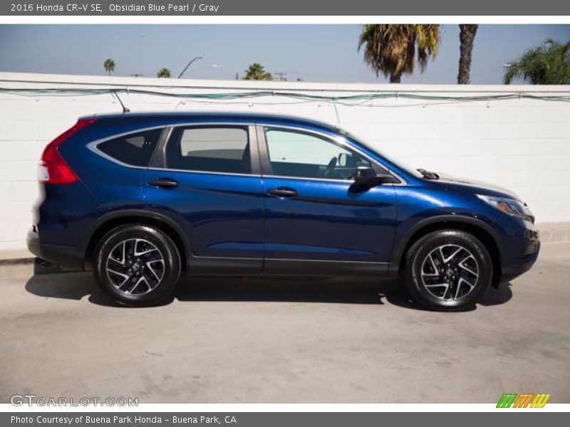 Obsidian Blue Pearl / Gray 2016 Honda CR-V SE
