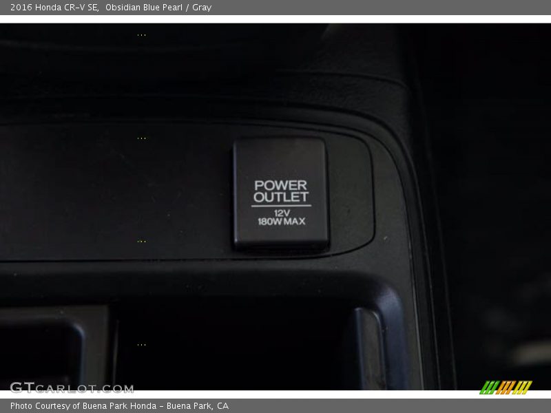 Obsidian Blue Pearl / Gray 2016 Honda CR-V SE