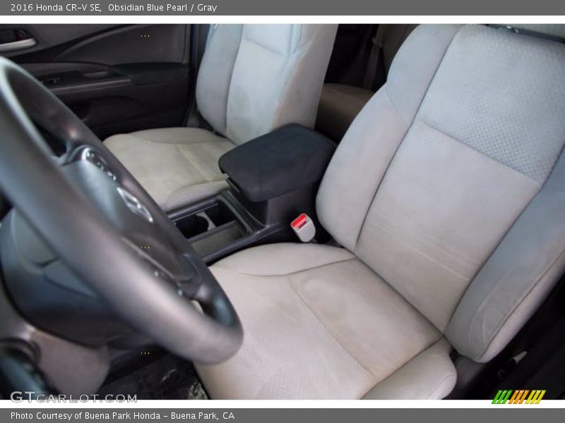 Obsidian Blue Pearl / Gray 2016 Honda CR-V SE