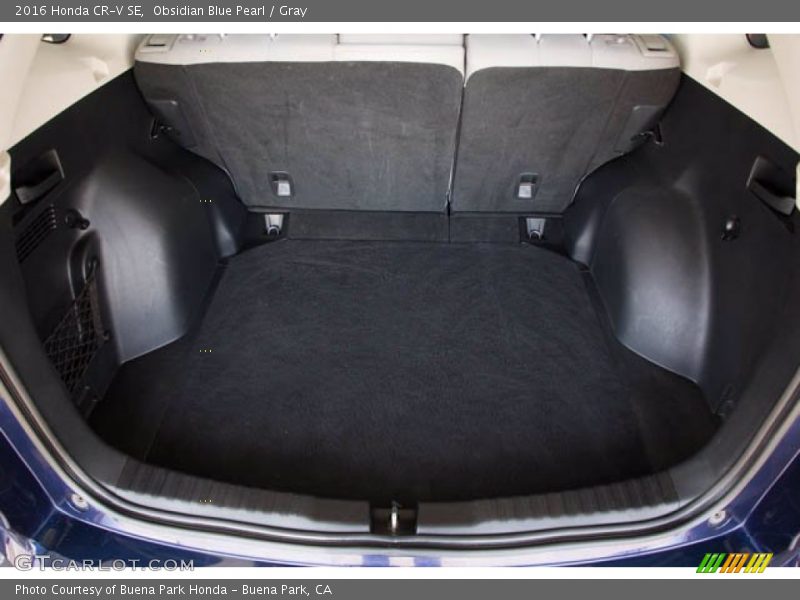 Obsidian Blue Pearl / Gray 2016 Honda CR-V SE