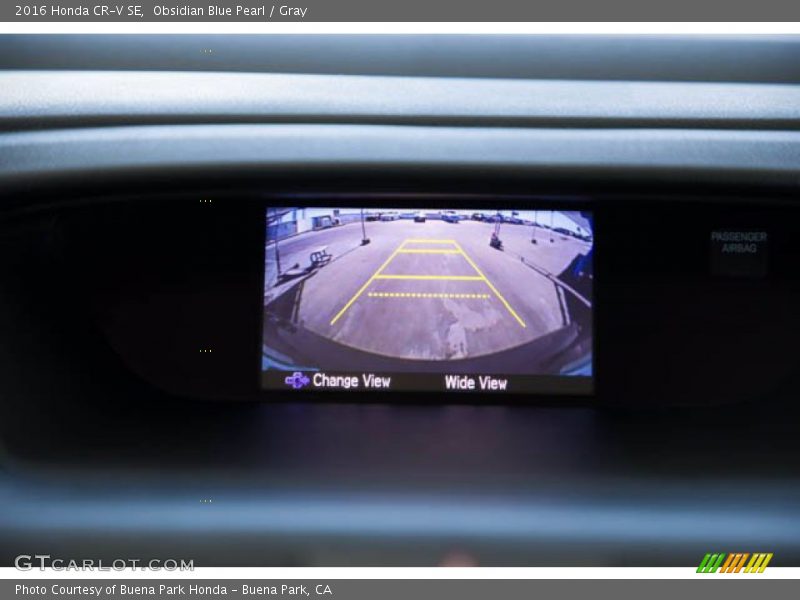 Obsidian Blue Pearl / Gray 2016 Honda CR-V SE