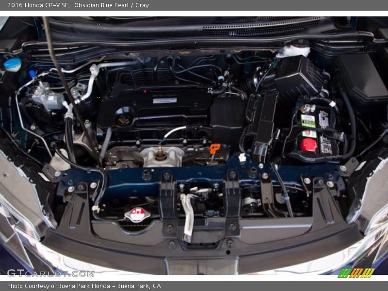 Obsidian Blue Pearl / Gray 2016 Honda CR-V SE