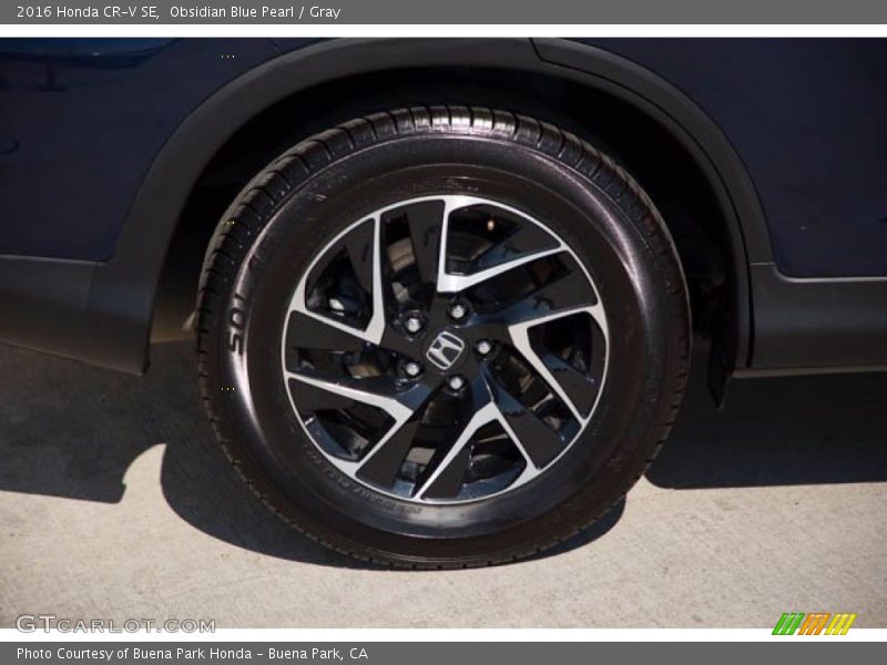 Obsidian Blue Pearl / Gray 2016 Honda CR-V SE