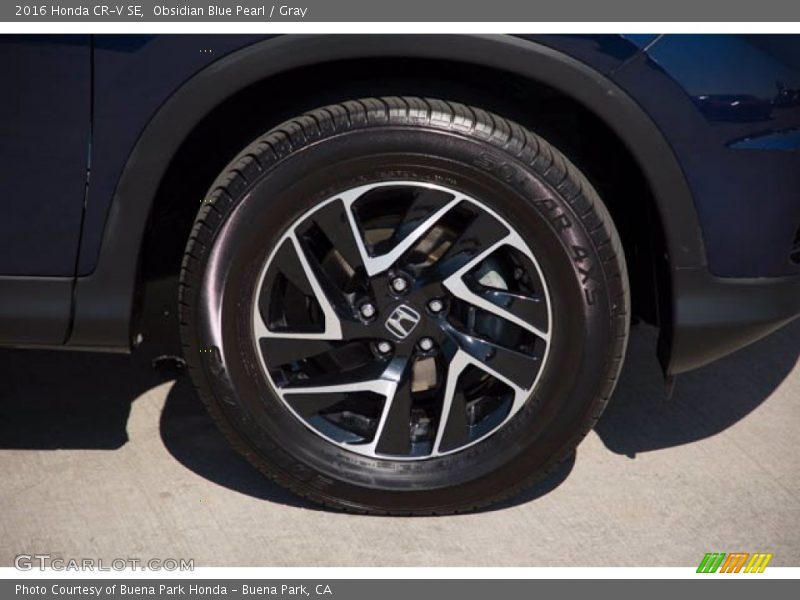 Obsidian Blue Pearl / Gray 2016 Honda CR-V SE