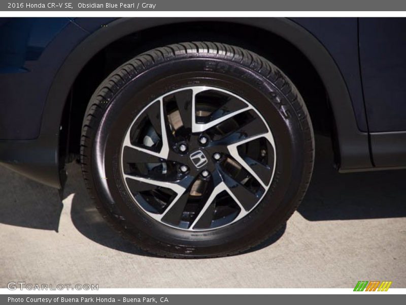 Obsidian Blue Pearl / Gray 2016 Honda CR-V SE