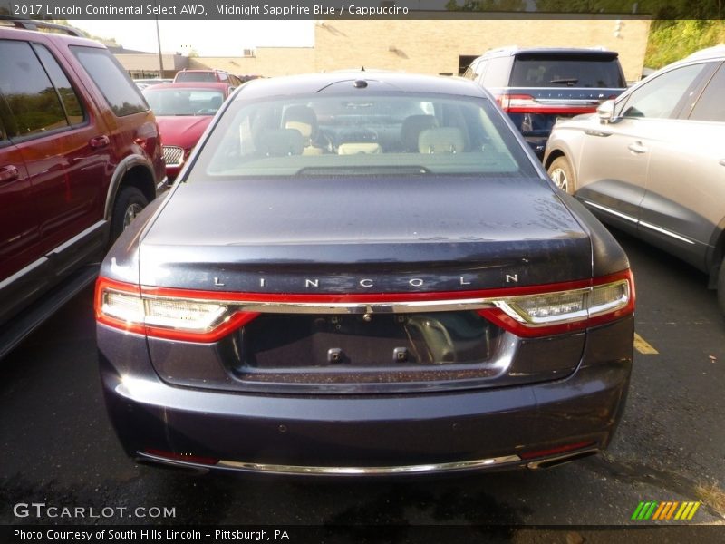 Midnight Sapphire Blue / Cappuccino 2017 Lincoln Continental Select AWD