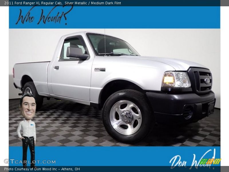 Silver Metallic / Medium Dark Flint 2011 Ford Ranger XL Regular Cab