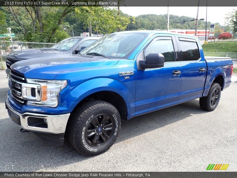 Lightning Blue / Earth Gray 2018 Ford F150 XLT SuperCrew 4x4