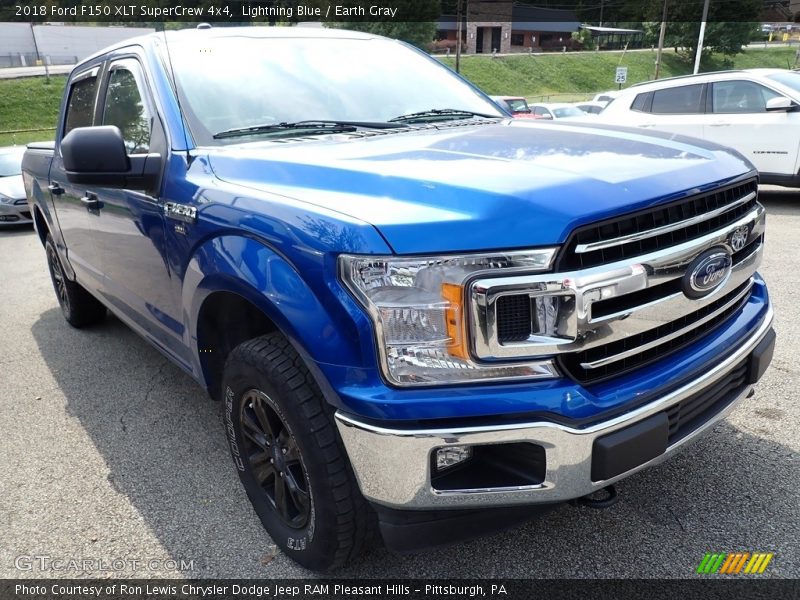Lightning Blue / Earth Gray 2018 Ford F150 XLT SuperCrew 4x4