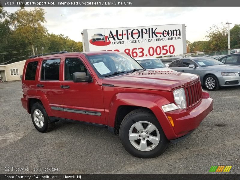 Inferno Red Crystal Pearl / Dark Slate Gray 2010 Jeep Liberty Sport 4x4