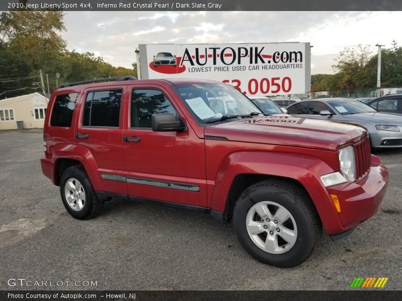 Inferno Red Crystal Pearl / Dark Slate Gray 2010 Jeep Liberty Sport 4x4