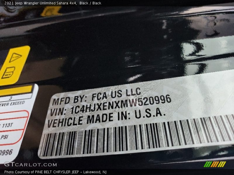 Black / Black 2021 Jeep Wrangler Unlimited Sahara 4x4