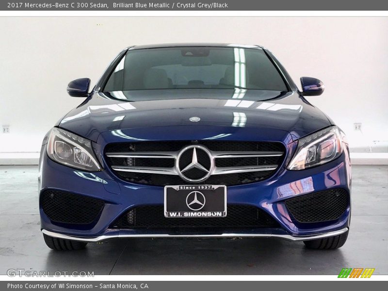 Brilliant Blue Metallic / Crystal Grey/Black 2017 Mercedes-Benz C 300 Sedan