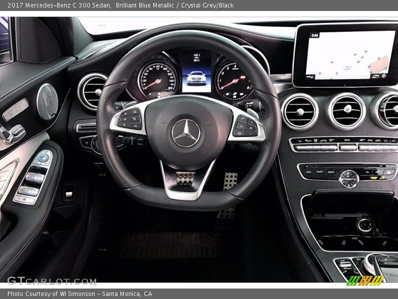 Brilliant Blue Metallic / Crystal Grey/Black 2017 Mercedes-Benz C 300 Sedan