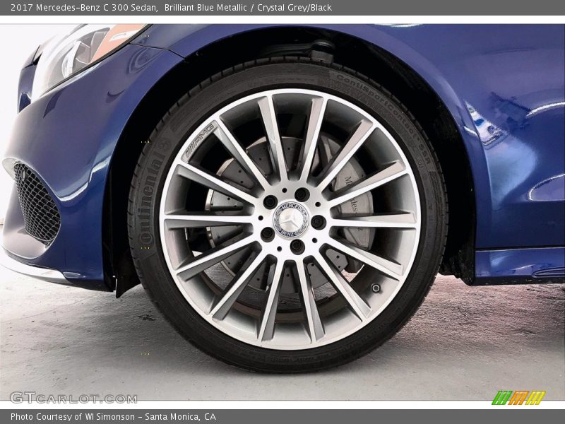 Brilliant Blue Metallic / Crystal Grey/Black 2017 Mercedes-Benz C 300 Sedan