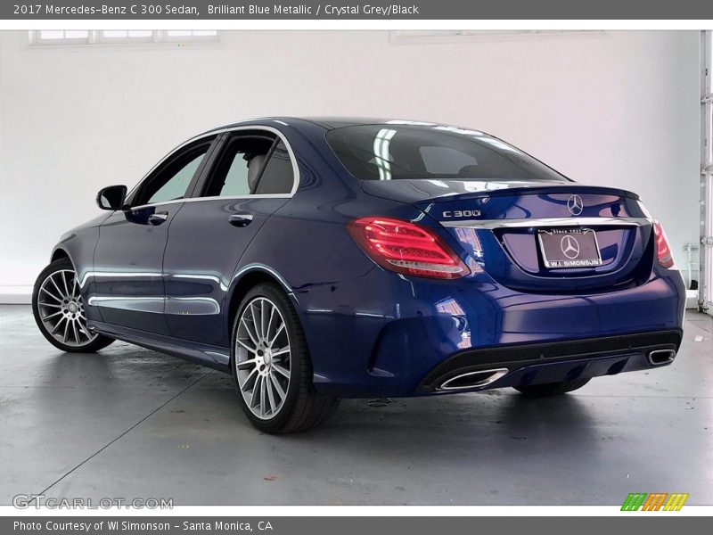 Brilliant Blue Metallic / Crystal Grey/Black 2017 Mercedes-Benz C 300 Sedan