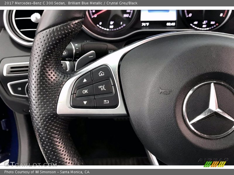 Brilliant Blue Metallic / Crystal Grey/Black 2017 Mercedes-Benz C 300 Sedan