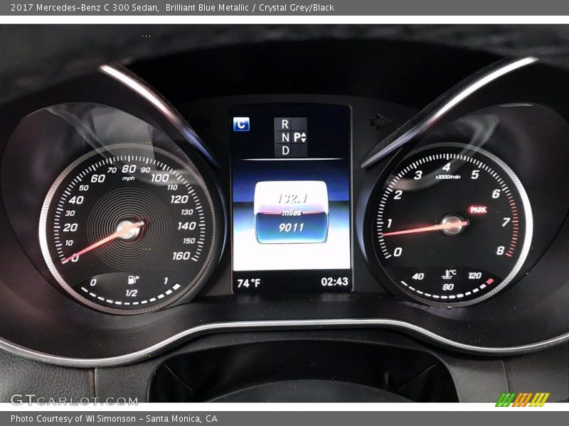 Brilliant Blue Metallic / Crystal Grey/Black 2017 Mercedes-Benz C 300 Sedan