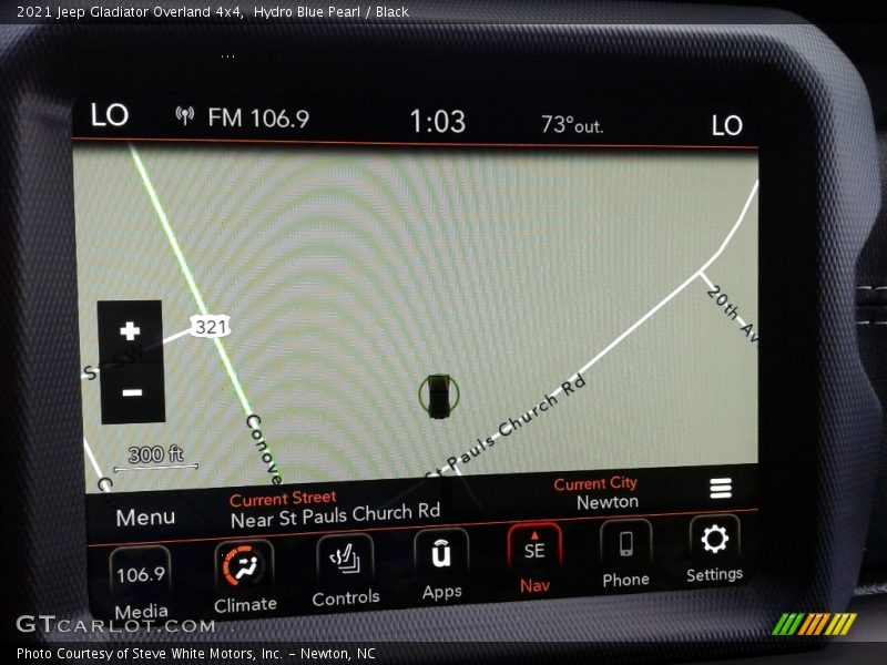 Navigation of 2021 Gladiator Overland 4x4