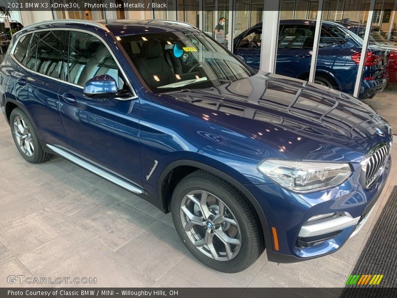 Phytonic Blue Metallic / Black 2021 BMW X3 xDrive30i