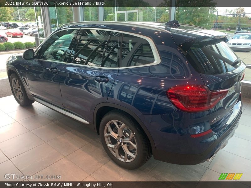 Phytonic Blue Metallic / Black 2021 BMW X3 xDrive30i