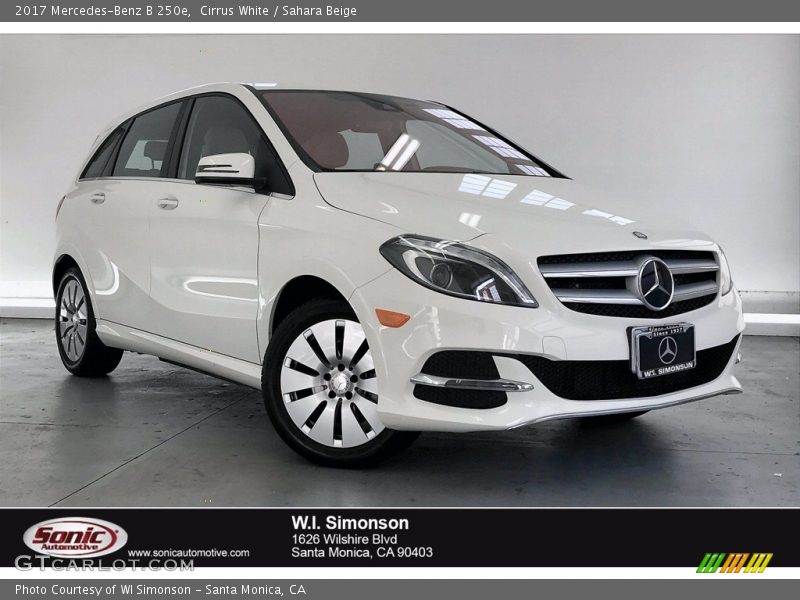 Cirrus White / Sahara Beige 2017 Mercedes-Benz B 250e