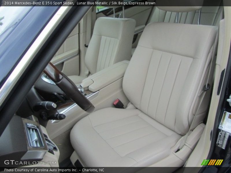 Lunar Blue Metallic / Silk Beige/Espresso Brown 2014 Mercedes-Benz E 350 Sport Sedan