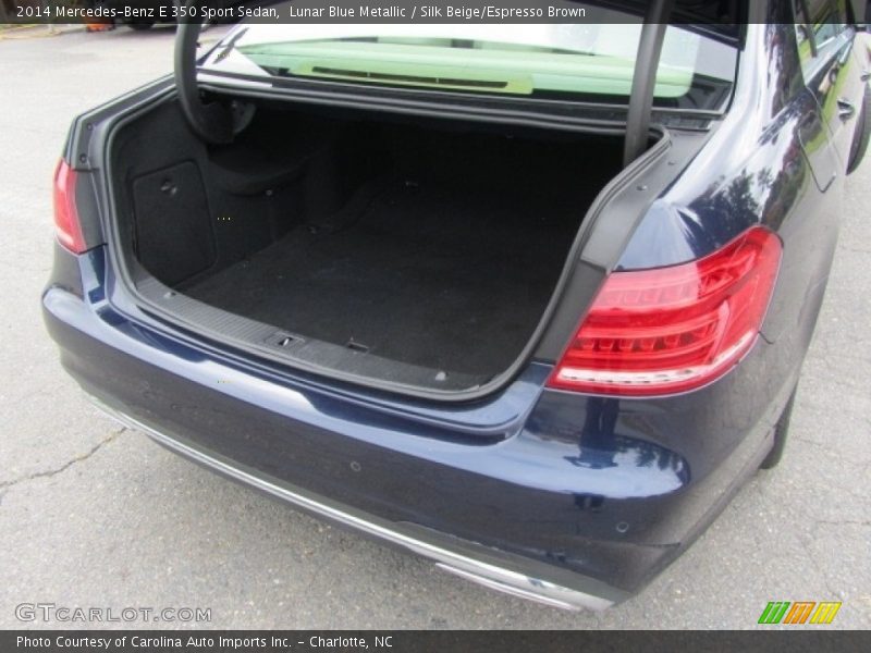 Lunar Blue Metallic / Silk Beige/Espresso Brown 2014 Mercedes-Benz E 350 Sport Sedan