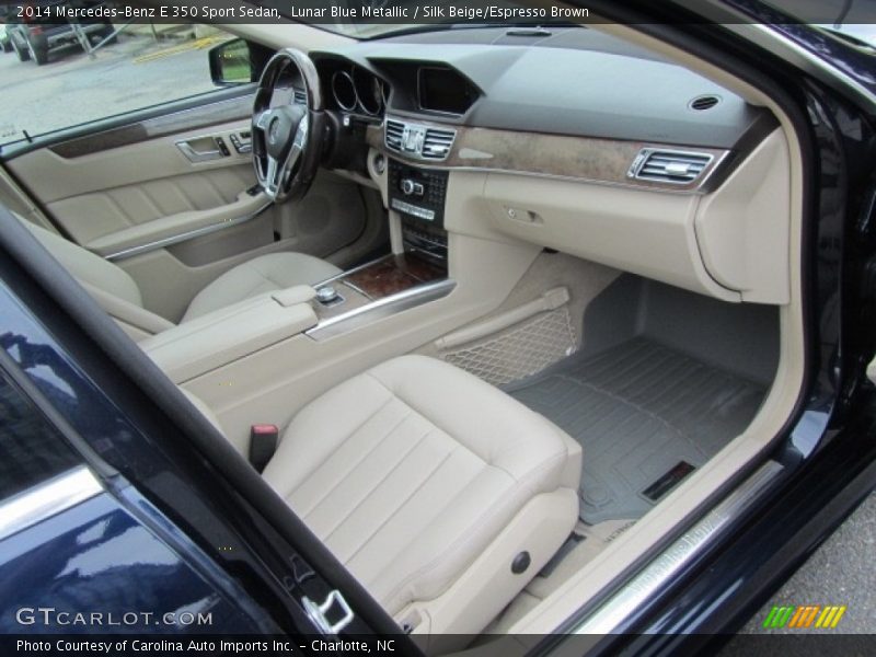 Lunar Blue Metallic / Silk Beige/Espresso Brown 2014 Mercedes-Benz E 350 Sport Sedan