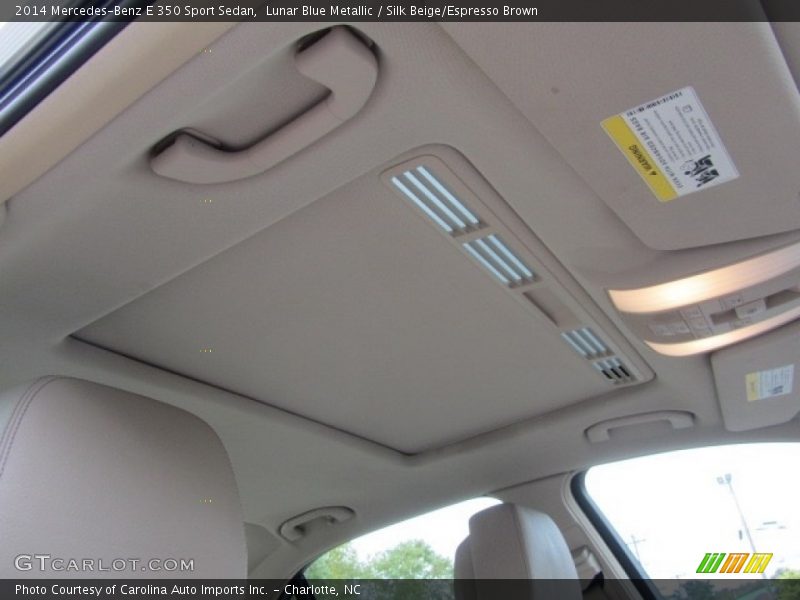 Lunar Blue Metallic / Silk Beige/Espresso Brown 2014 Mercedes-Benz E 350 Sport Sedan