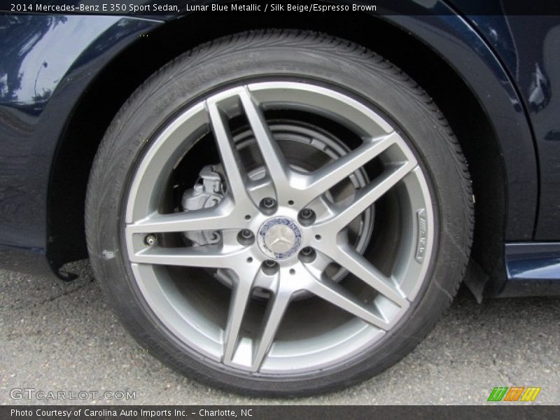 Lunar Blue Metallic / Silk Beige/Espresso Brown 2014 Mercedes-Benz E 350 Sport Sedan
