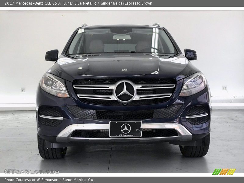 Lunar Blue Metallic / Ginger Beige/Espresso Brown 2017 Mercedes-Benz GLE 350