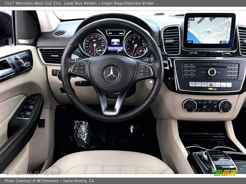 Lunar Blue Metallic / Ginger Beige/Espresso Brown 2017 Mercedes-Benz GLE 350