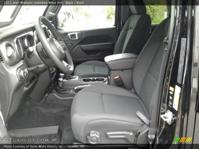 Front Seat of 2021 Wrangler Unlimited Willys 4x4